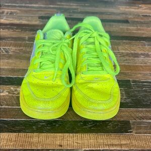 Nike kids Air Force 1 neon yellow/green